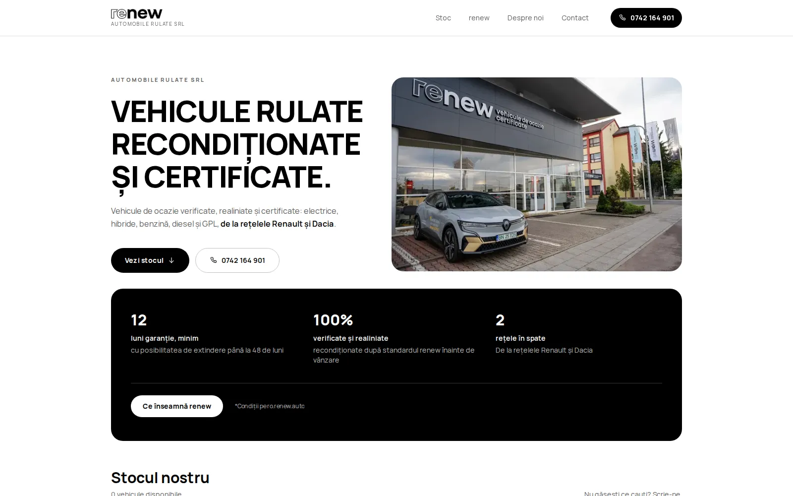 Captură din site-ul Automobile Rulate